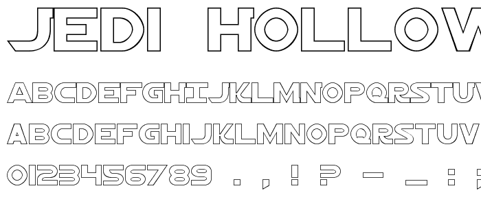 Jedi Hollow Normal font